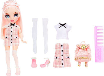 Rainbow High Jr High Series 2 Bella Parker- 9" Pink Posable Fashion Doll with Designer Accessories and Open/Close Backpack. Great Toy Gift for Kids