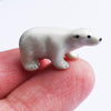 SSJSHOP Polar Bear Micro Tiny Dollhouse Figurines Ceramic Hand Painted Animals Collectible Small Gift Home Garden Decor (Polar)