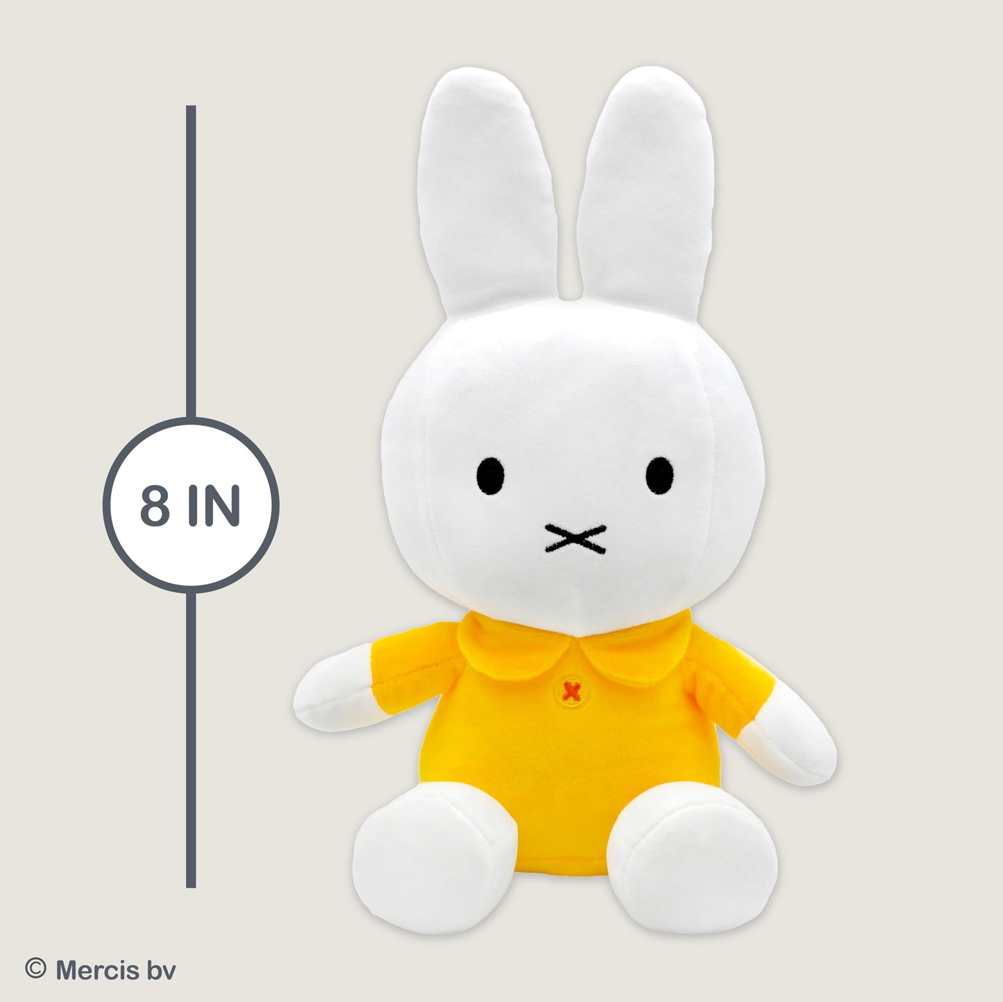 Kids Preferred Miffy Plush Toy, 8 Inch Sitting Dutch Bunny Plush from Dick Bruna, Soft Boa Rabbit Bunny Stuffed Animal Plushie Doll for Girls and Boys