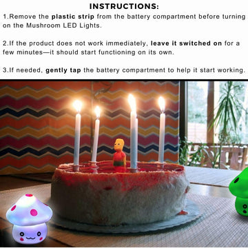 TornadoZ LED Light Up Color Changing Mushroom Toy (8 Pcs) | Multi-Color Flashing LED Night Light Lamp | Cute & Fun Creative Kids Toy | Home, Birthday
