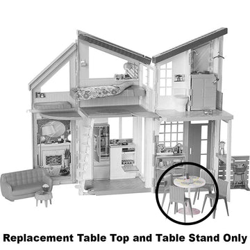 Mattel Replacement Part for Barbie Malibu House Playset - FXG57 ~ Replacement Table Top and Table Stand, White