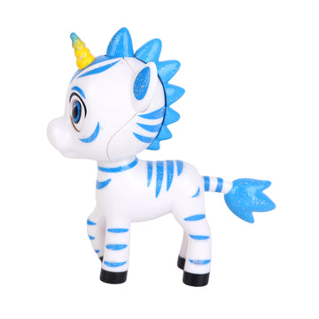 Zoonicorn Emoteez - 4 in Valeo Blue Toy Figure with Light-up Horn