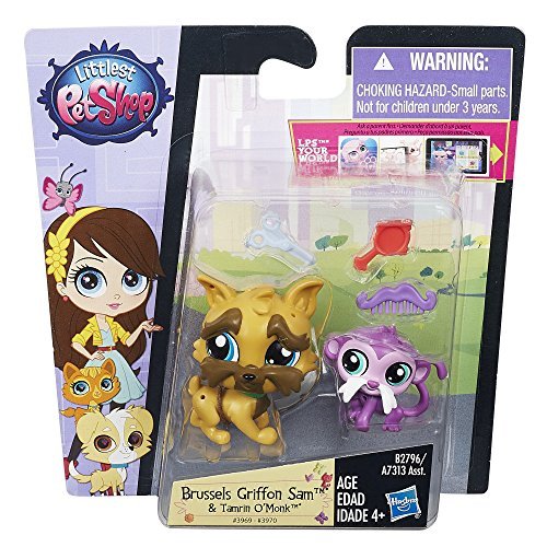 Littlest Pet Shop Pet Pawsabilities Brussels Griffon Sam and Tamrin O'Monk Doll