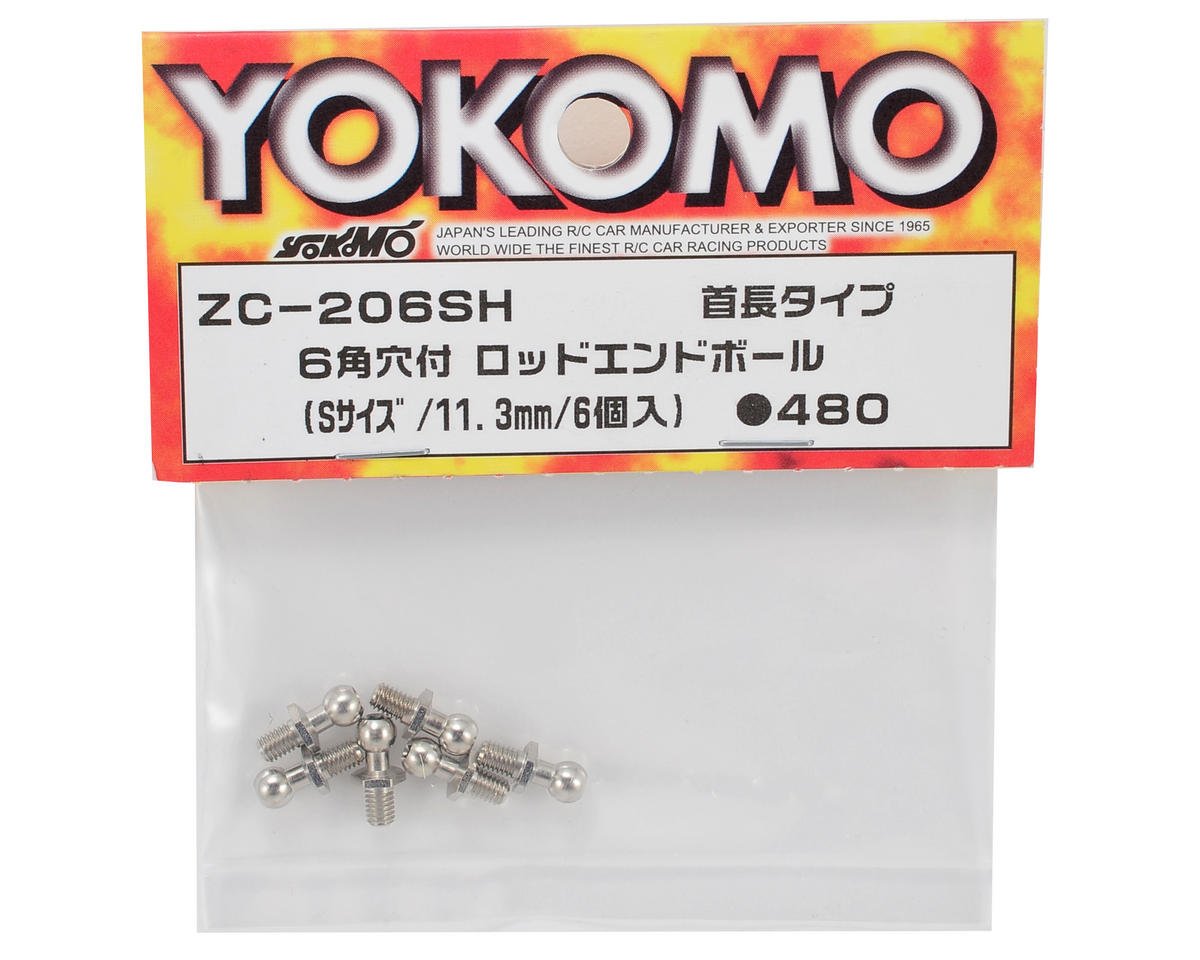 Yokomo ZC-206SH Rod End Ball with Hex Hole, Size