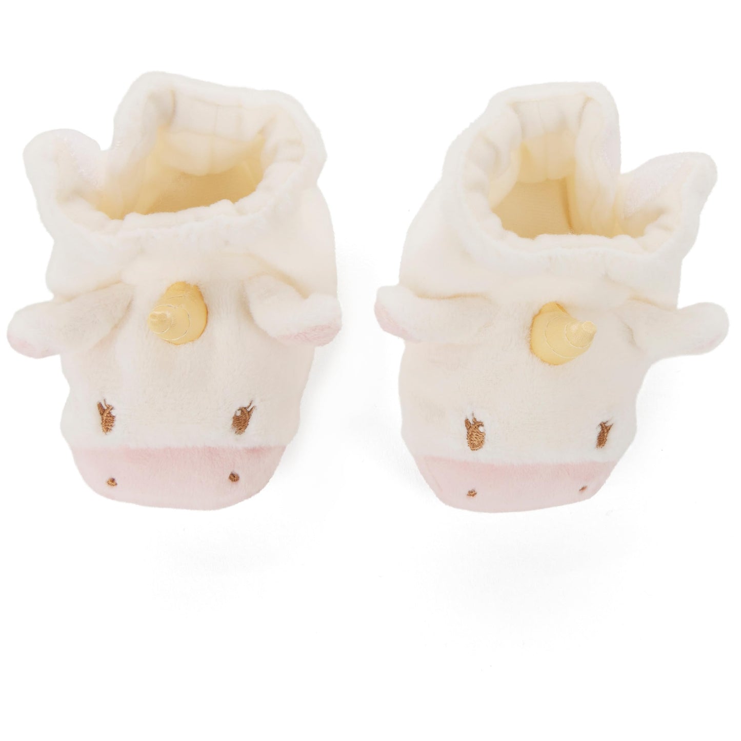 Baby GUND Luna Unicorn Rattle Booties Plush Baby Infant Shoes, White and Pink, One Size Fits All