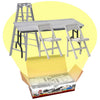 Ultimate Ladder, Table & Chairs Silver Playset for Wrestling Action Figures