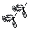2Pcs Black 1/18 Diecast Bike Action Figure Toy,Mini Finger Mountain Bike Bicycle Art Crafts Desktop Decor Finger Bikes