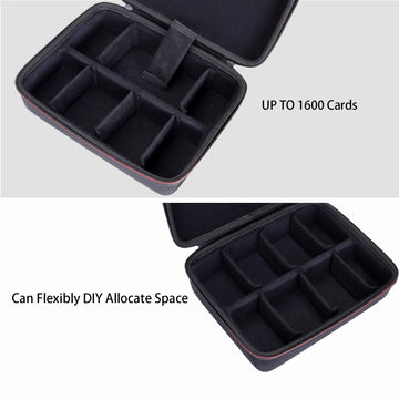LTGEM Card Game Case Compatible with Cards Against Humanity/Magic The Gathering/UNO/Pokemen/Baseball/Football Cards 1800+, Trading Card Storage Box