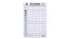Volareo Mexican Train and Chicken Foot Dominoes Score Pad - 100 Scoring Sheets per Scorepad, 8.5 x 5.5 Inches - Score Sheets for Double 12 Domino