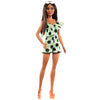 Barbie Fashionistas Doll #200 with Brunette Hair, Lime Green Polka Dot Romper & Barbie Accessories