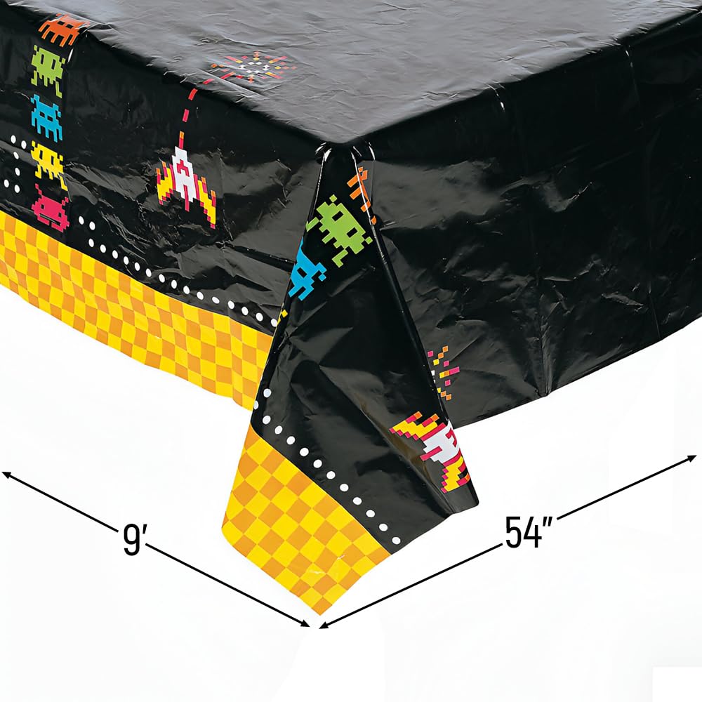 Fun Express 80's Party Plastic Tablecloth- Party Supplies - 1 Piece