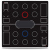 The Gaming Mat Company 2 Player CARDFIGHT!! Vanguard Gaming Mat for Vanguard TCG Cards - Deluxe 28" x 28" x 0.16" with Rear Guard & Guardian Circles