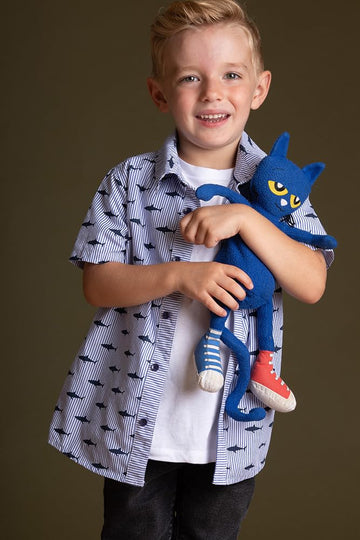 MerryMakers Pete the Cat Plush Doll, 14.5-Inch , Blue