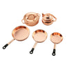 TAODAN Dollhouse Kitchen Cookware 1/12 Scale Miniatures Metal Frying Pans, Kettle, Copper Pots with Lids for Dollhouse Kitchen Accessories Christmas