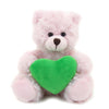 Plushland Pink Teddy Bear with Customized Message on Embroidered Heart, Stuffed Animal Plush Toys- Valentine Personalized Gift for Girls, Boys