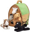 Unipak Plush Farm House Carrying Case with 5 Horses