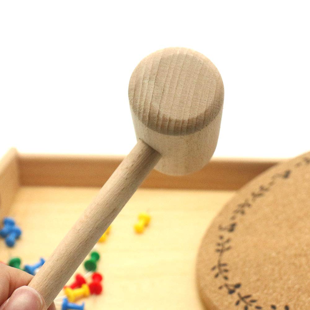DANNI Gudong Montessori Practical Life Material Hammer and Nails Set with Wooden Tray Montessori Educational Wooden Toys for Children (1)