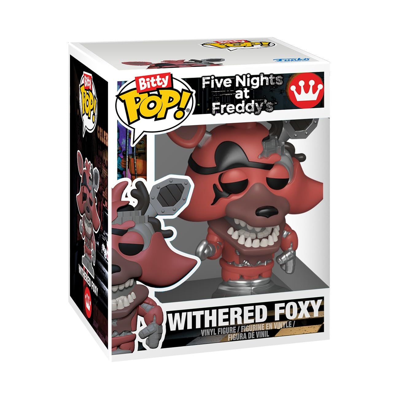 Funko Pop! Bitty 4pk: Five Nights at Freddy's - Withered - Freddy, Bonnie, Chica, and Foxy - 0.9 Inch (2.2 Cm) Collectable - Stackable Display Shelf