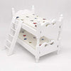 SXFSE Loft Bed, 1:12 Wooden Dollhouse Miniature Furniture Decor Bunk Bed with Ladder, Bedroom Set Play Toy