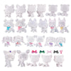 23pcs/Lot White Base for Pet Shop Cat Dog Fox Timber Wolf Sitting Cat Persian Cat Collie Deer Great Dane Cocker Spaniel Dachshund Custom DIY Paint