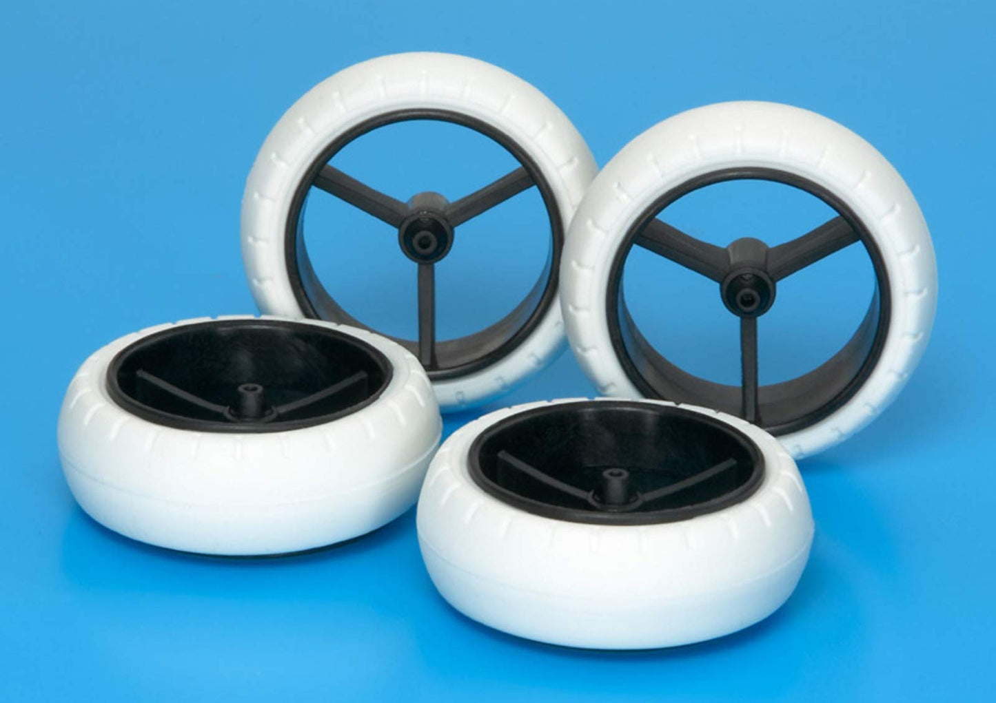 Tamiya Narrow Large Dia Wheels w/White Arched TAM15414