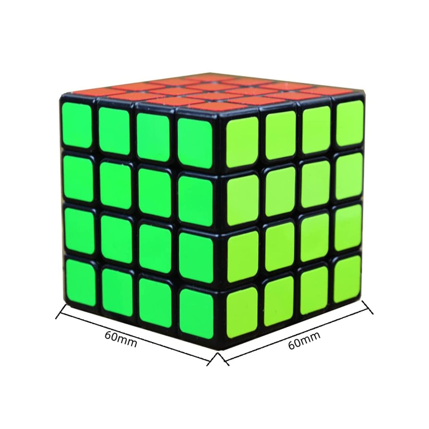 Classic Magic Cube 2.4" Puzzle 4x4 Smart Speed Cube Educational Game Brain Teaser (1 Pack, Black)