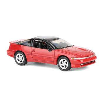 1991 Eclipse GSX Maranello Red with Black Top Import Legends Series 1/64 Diecast Model Car by Auto World 64502-AWSP189A