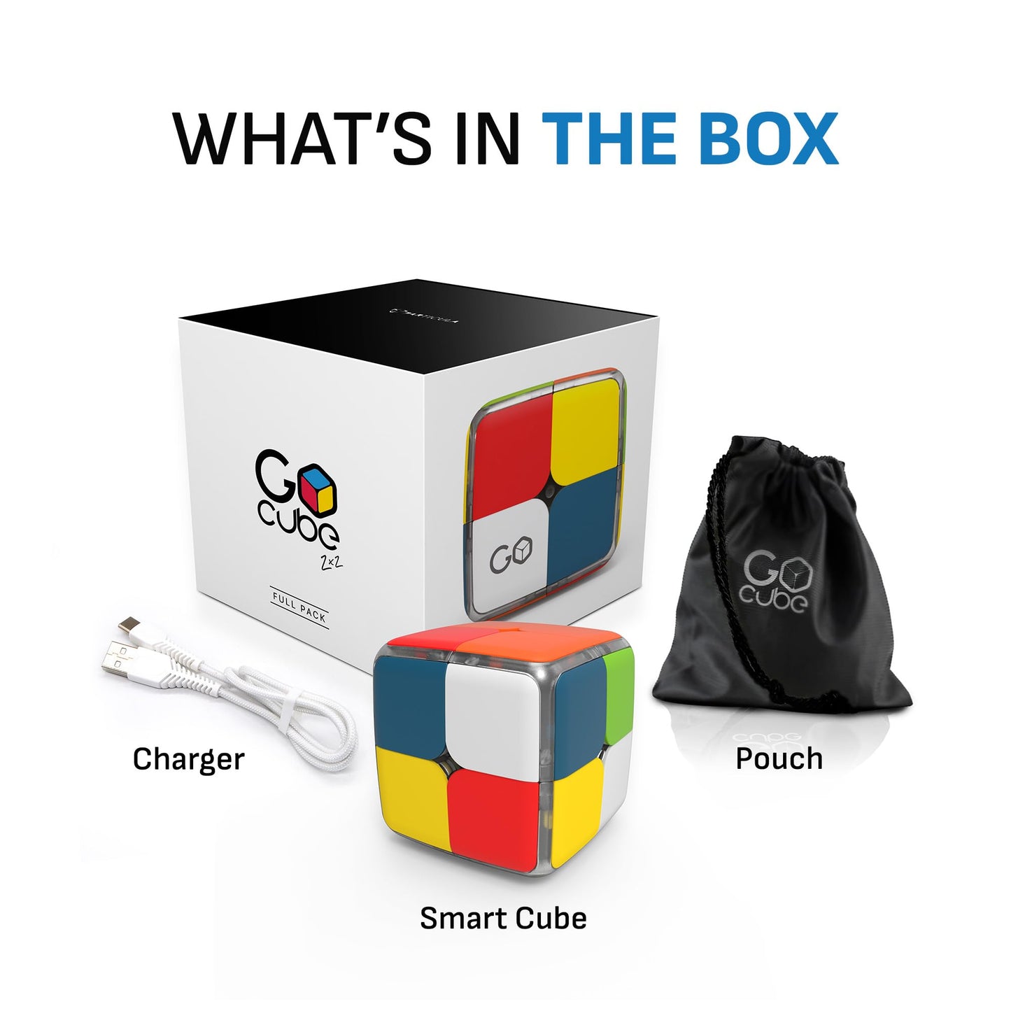 GoCube 2x2 Connected Electronic Bluetooth Cube. App-Enabled STEM Smart Cube