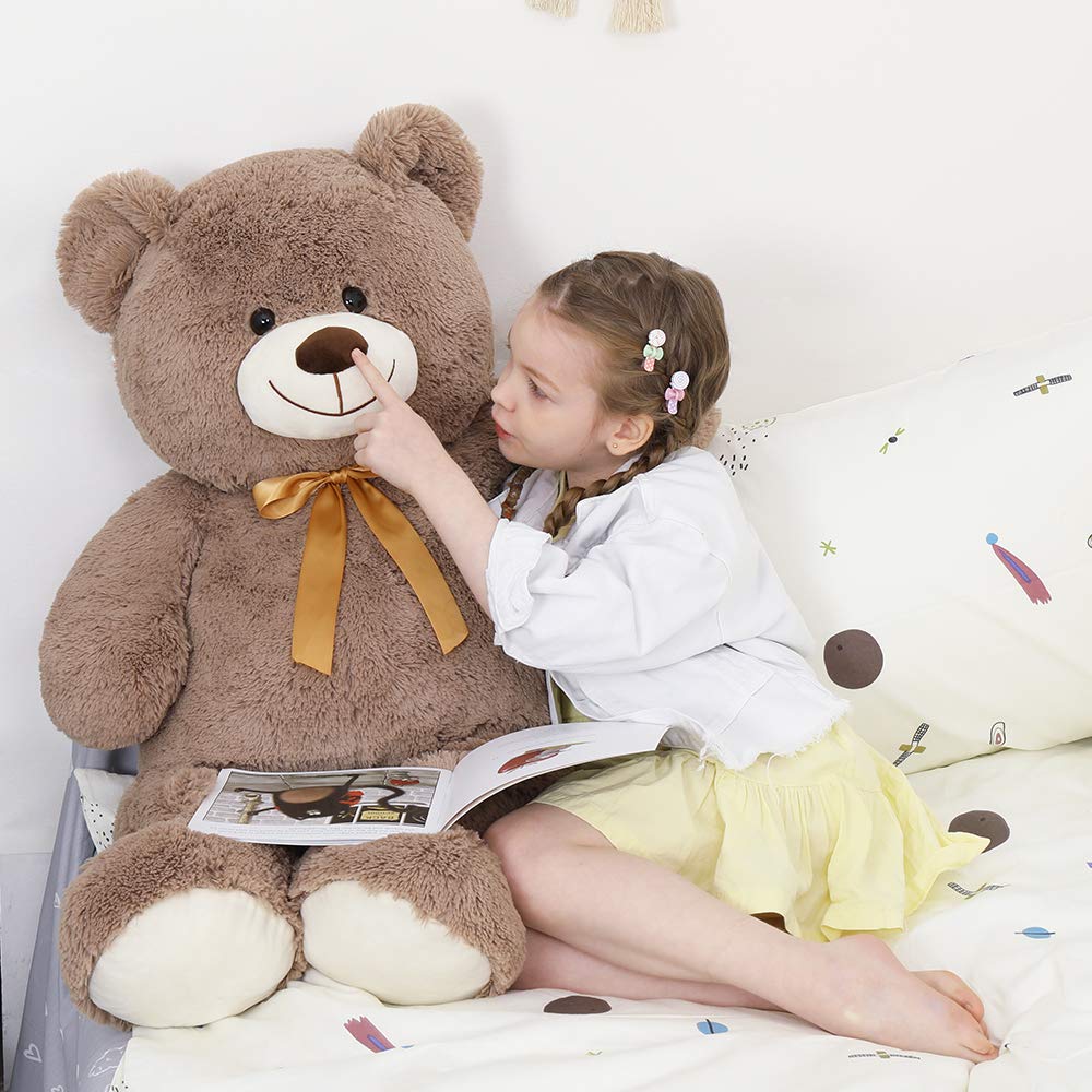 Tezituor Big Teddy Bear,40'' Giant Stuffed Animal Plush Toys,Life Size Teddy Bear Plushie Gifts for Adult & Children Kids Boys Girls or Kids,Soft Bear