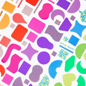 Roylco Paper Popz - 1500 Pre-Cut Patterned Paper Shapes, Assorted Colors & Designs up to 2.25", Kids Collage, Scrapbook & Mosaic Craft Supply, Made in