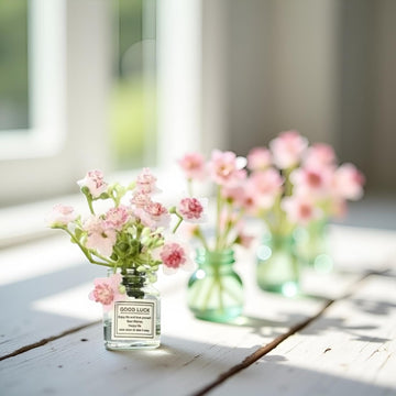 Miniature Flowers in Vase Set - 1:6 Scale Dollhouse Décor with Realistic Details, Tiny Floral Arrangements for Micro Landscape, Train Platform
