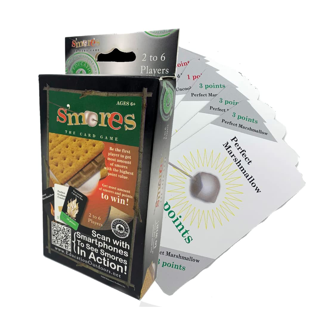 Education Outdoors S'Mores Card Game - A Fun Game to Play While Making S'Mores Around the Campfire