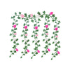 5pcs Miniature Rose Flower Vine, Miniature Grass Flower Tufts, Mini Flowers Vine for Fairy Garden Mini House Micro Landscape Decoration
