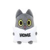 HAKONGEE Grey Cat Plush, Kawaii Weighted Cat Holding Home Pillow, 6"