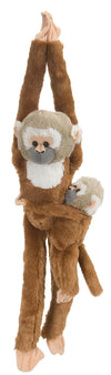 Wild Republic Hanging Monkeys with Baby Squirrel Monkey Stuffed Animal -20"