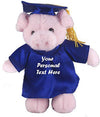 Made By Aliens Plush Stuffed Animal Toys 12 Inches Present Gifts for Graduation Day, Personalized Text, Name or Your School Logo on Gown, Best for Any