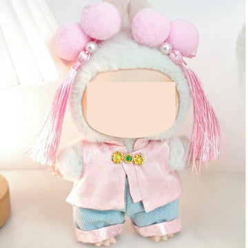 for Labubu Tang Dynasty Style Set - Traditional Chinese-Inspired Costume for 17cm Collectible Figures