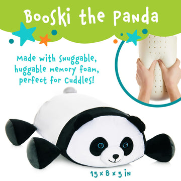 MEMORY MATES Booski the Panda Memory Foam Pillow Plush,15” Stuffed Animal