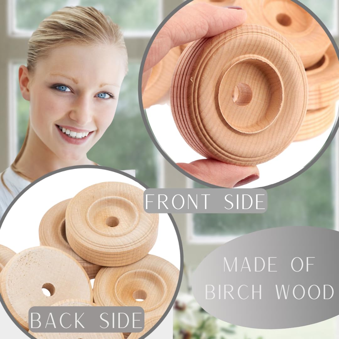 Unfinished Wood Wheels by Factory Direct Craft - Pack of 20 Mini Wooden Wheels for DIY Woodworker Crafts Model Cars Trains (Size: 2-1/2 inch Diameter)