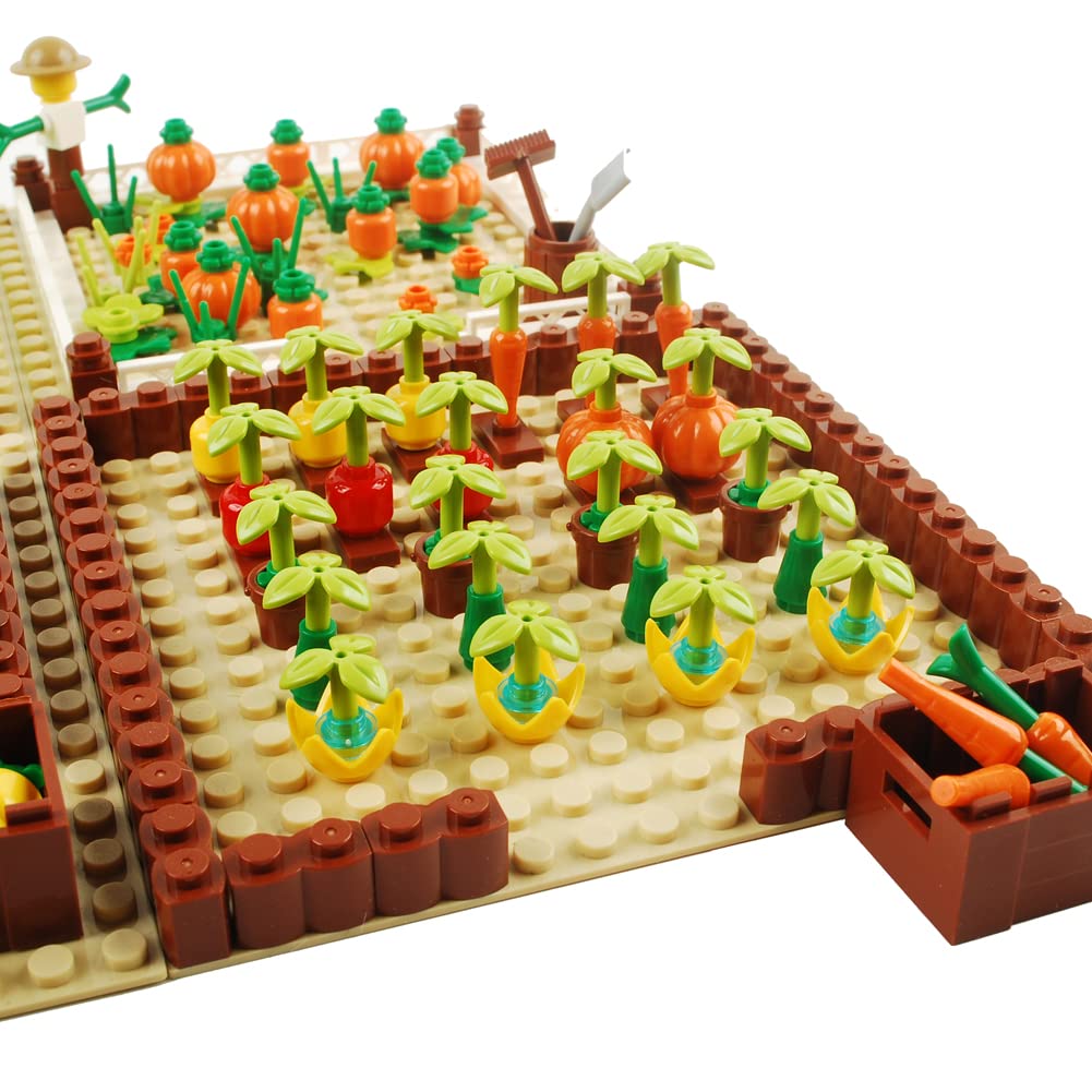 Farm Field Set Building Blocks Plant Animal Crops Building Bricks Kit DIY Building Set Compatible All Major Brands