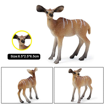 FLORMOON Animal Figures 2pcs Realistic Horned Antelope Figures Plastic Early Educational Toys Cupcake Topper Party Gift for Kids 2+ Year Old