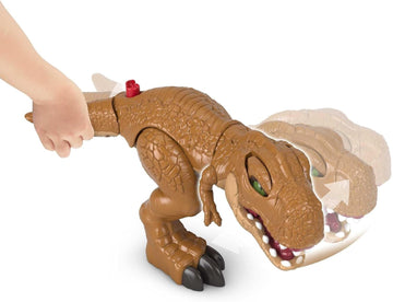 Fisher-Price Imaginext Jurassic World Dinosaur Toy Thrashin’ Action T. rex Figure with Chomping Action for Pretend Play Kids Ages 3+ Years