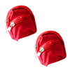 2Pcs Red Mini Doll Backpack School Bag Model Dollhouse School Accessory for 1/6 Scale Dollhouse Décor, Simulation Mini School Bag Model,Dollhouse