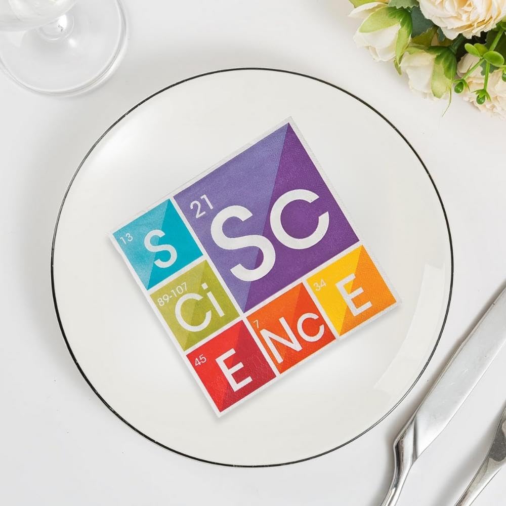 Fun Express - Science Party Luncheon Napkins (16pc) for Birthday - Party Supplies - Print Tableware - Print Napkins - Birthday - 16 Pieces