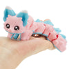 Maxdecoer 3D Printed Candy Fox, 8" Flexible Articulated Animal Figure, Desk Fidget Toy for Stress Relief, Cute Office Decor Gift