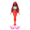 Barbie Mermaid Doll with Magenta Fantasy Hair & Headband Accessory, Curvy Body Type with Shell-Inspired Bodice & Tropical Red Tail