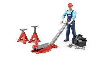 Bruder 62100 Bworld Light Skin Man with Repair Shop Accessories Vehicle for unisex-children