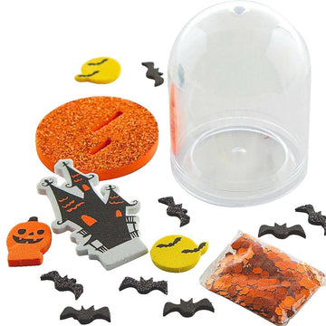 Halloween Glitter Snow Globe Craft Kit - Makes 12 - Craft Kits
