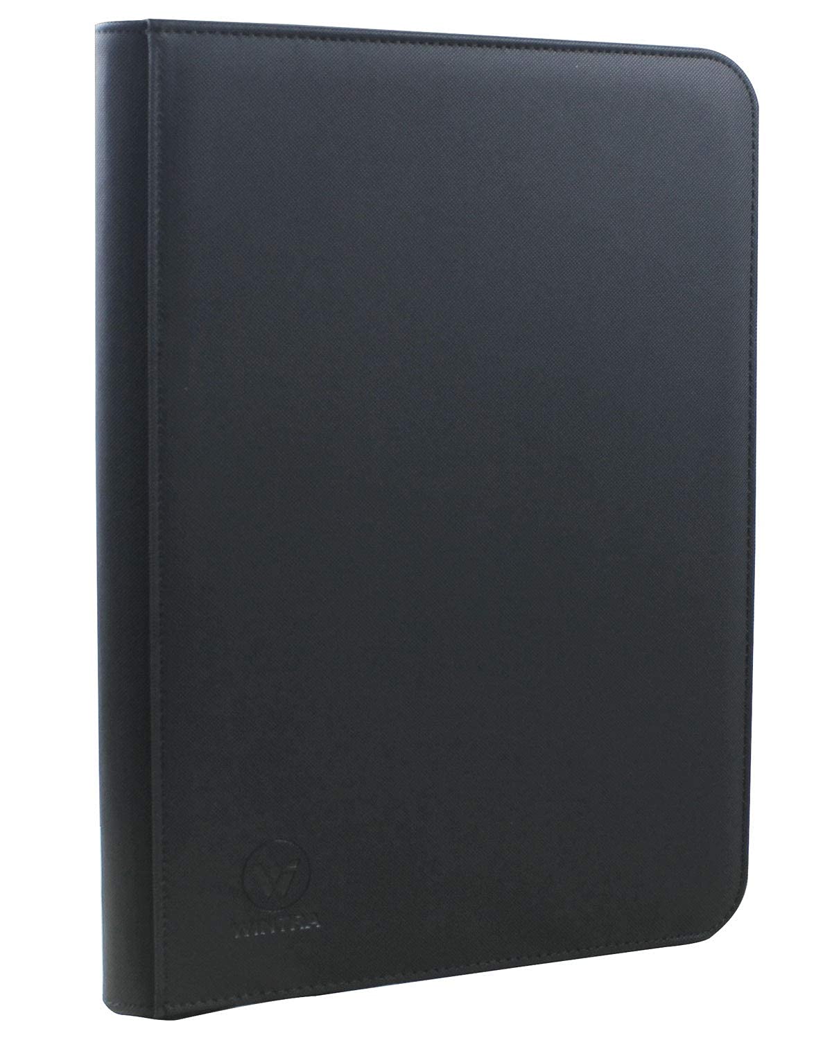 WINTRA Premium 360 Pockets Black Zippered Playing Card Binder - Sturdy Trading Card Holder Album ?9 Pocket Side Loading Card Folder with 20 Sheet