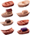 Jowxsx 8Pcs Miniature Boats Figurines Ornaments for Garden Landscape Plant Pots Decors, Dollhouse Accessories